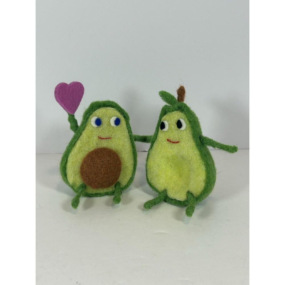 Target Spritz Collectible Felted Avocado‎ Pair Love Set Decor EUC